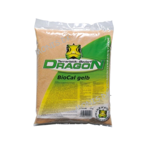 Gul DRAGON BIOCAL 5kg i original embellage som erstatnnig for almindelig terrarie sand 