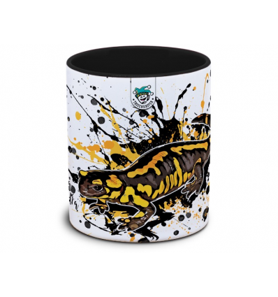 Kaffekop / Amphibientasse Feuersalamander (Salamandra salamandra)