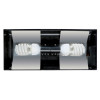 Exo Terra Compact Lampe Top Small til max 2 x 26W pærer 45x20x9 cm udpakket og set fra neden. Perfekt til 45 cm terrarier. Køb
