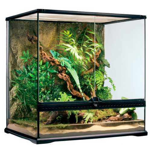 Exo Terra Natural Terrarium Medium/Tall 60X45X60 er et lækkert terrarie, til krybdyr. Ideel til klatrende krybdyr!