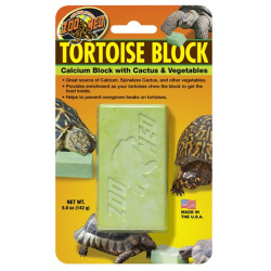 Zoo Med's Tortoise Calcium Block er designet til at give supplerende Calcium til din landskildpaddes kost.