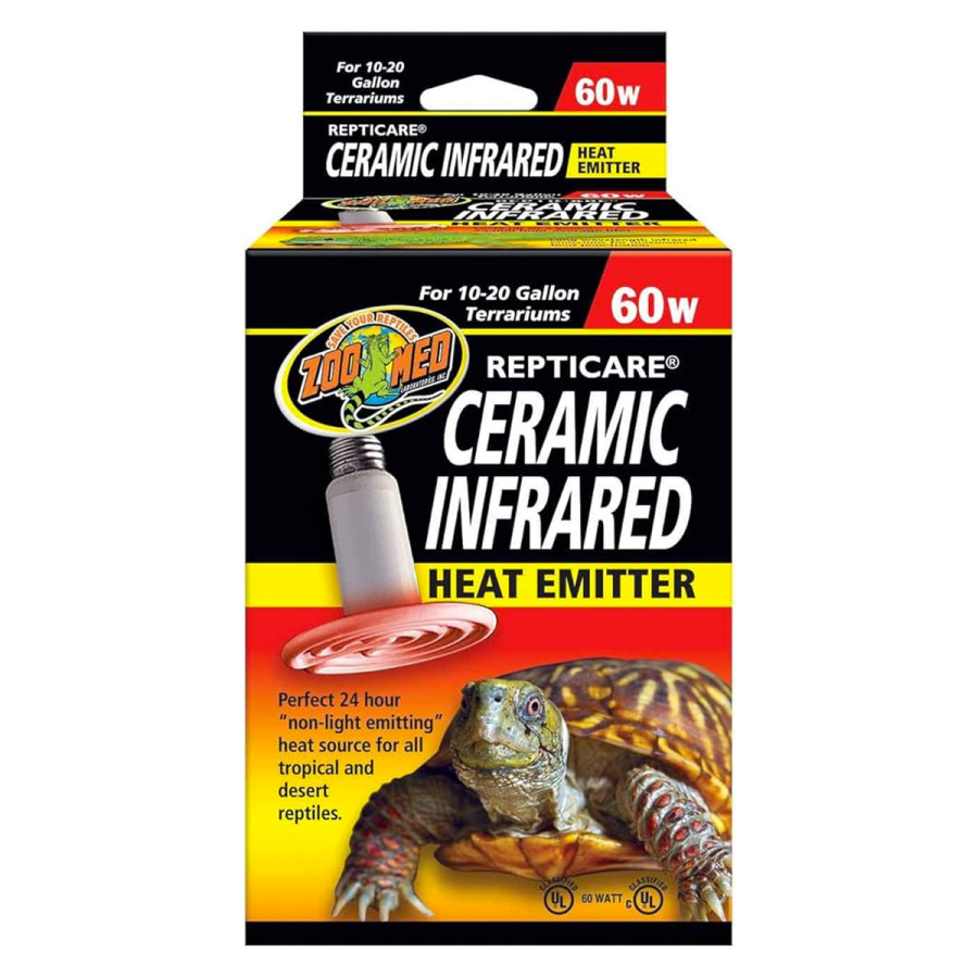 ReptiCare Keramiske varmepære 60w, er den perfekte 24 timers varmekilde til alle krybdyr.