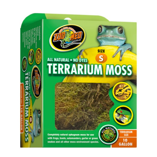 Zoo Med Terrarium Moss 1,64L er et helt naturligt mos substrat til padder og krybdyr, som er i fugtige områder.