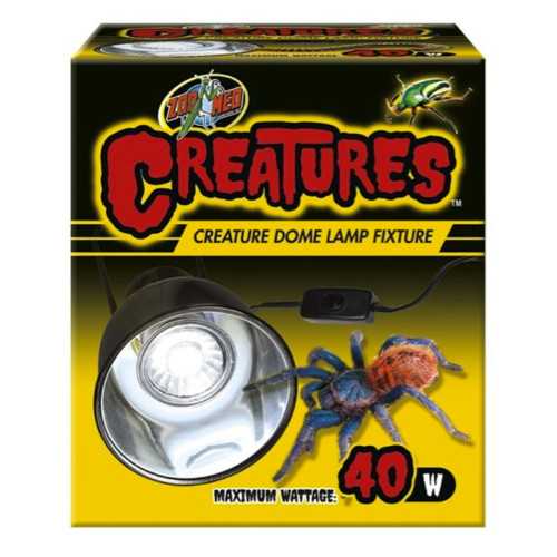 Zoo med Creatures Dome terrarie Lampe 40w max. Perfekt til mindre terrarier med biller, knælere og ederkopper.