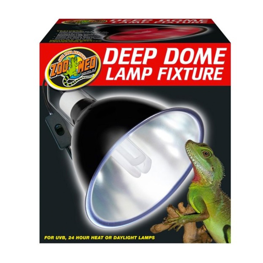 Zoo Med Deep Dome terrarie lampe med 30% mere lys end andre lamper på markedet, køb online her!
