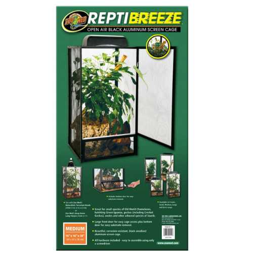 Reptibreeze 41x41x76 terrarier er lavet med rigtig aluminiums net og i en rigtig stærk kvalitet