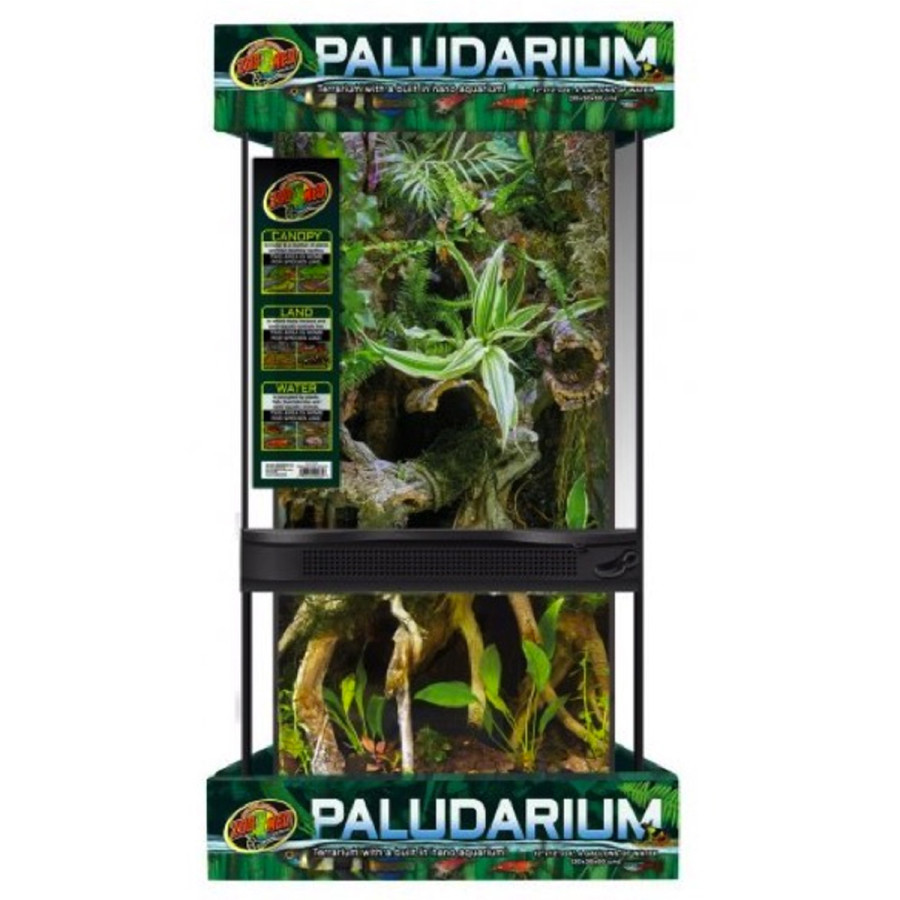 Zoo Med Paludarium 30x30x60cm perfekt som akvarie og terrarium på samme tid. Køb her!