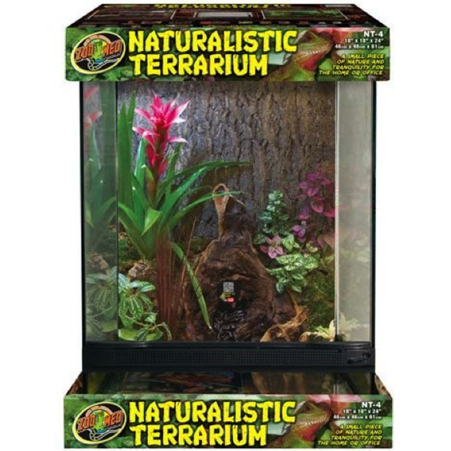 Zoo Med Naturalistic Terrarium 45x45x60 cm - Perfekt til gekkoer, frøer og andre træ levende krybdyr, køb her!