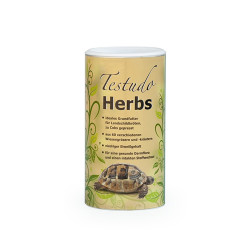 Landskildpaddefoder Pre Alpin Testudo Herbs fuldfoder Etiketbillede