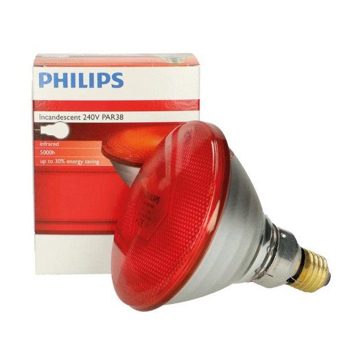 Philips varmepære rød 100w
